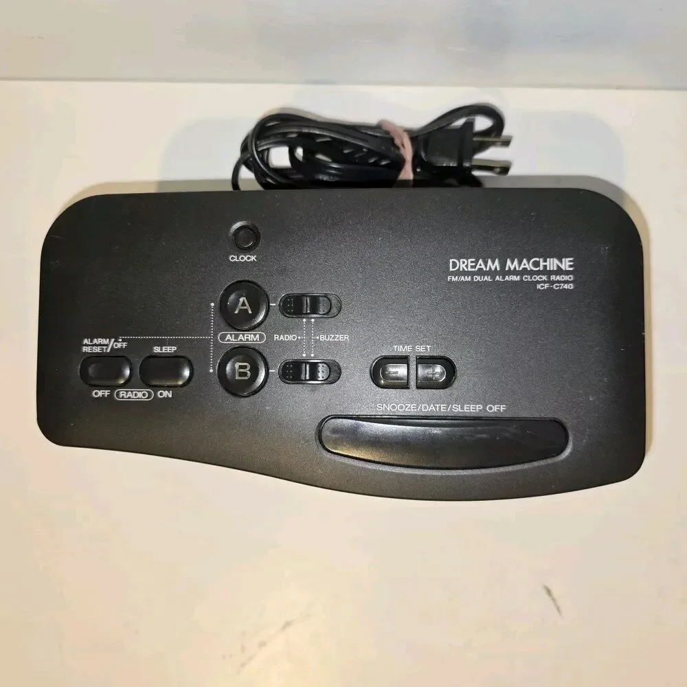 Sony Dream Machine ICF-C740 AM/FM Clock Radio Dual Alarm Digital Display Vintage